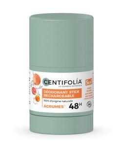 DEODORANT STICK RECHARGEABLE 48H AGRUMES BIO, 50&nbsp;g